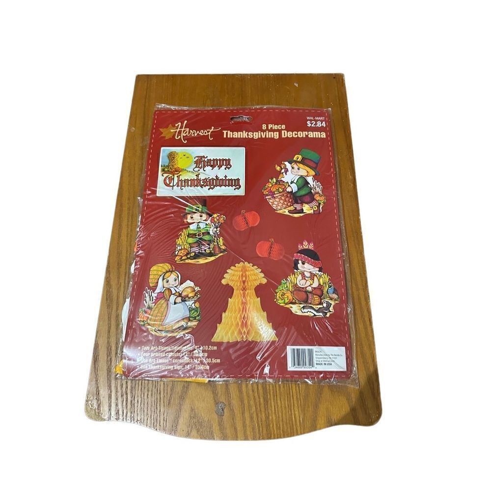 Vintage Y2K Harvest Thanksgiving Table Decor and Cut Outs 8 pieces New old stock